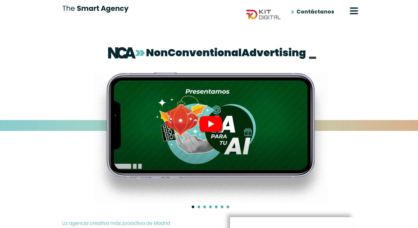 Imagen de la portada de la web NCA Smart de mi Portfolio